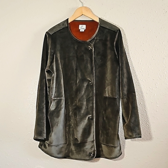 Jou Jou Jackets & Blazers - JOU Jou Green Velvet Jacket